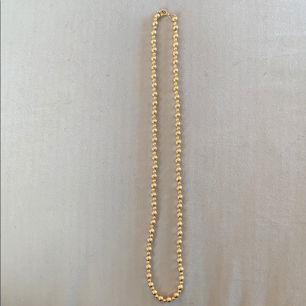 Vintage 14 kt gold ball 15" chain